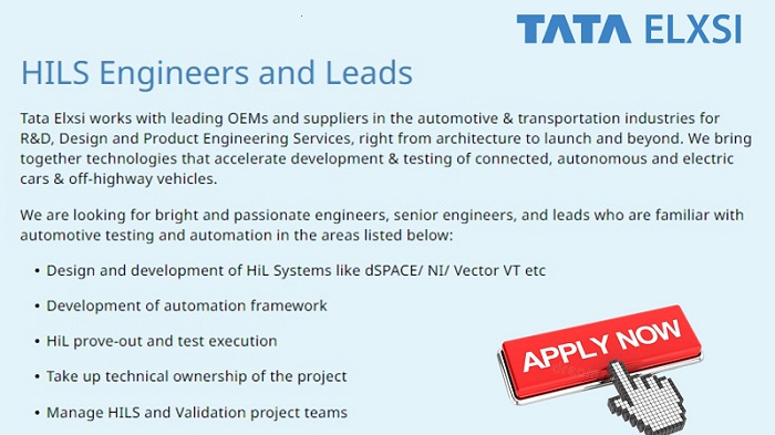 Tata Elxsi Recruitment Drive